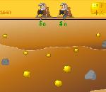 Онлайн игра Gold Miner Two Players.